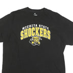 FANATICS Mens Black Wichita State Shockers Graphic T-Shirt XL Cotton Blend Crew