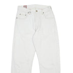 NAF NAF Womens Relaxed White Cotton Jeans Button Closure W26 L26 Casual Vintage