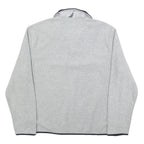NAUTICA Mens Grey & Navy Colourblock Plain Quarter Zip Pullover Jumper L Casual