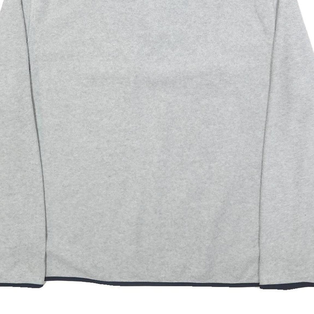 NAUTICA Mens Grey & Navy Colourblock Plain Quarter Zip Pullover Jumper L Casual