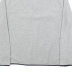 NAUTICA Mens Grey & Navy Colourblock Plain Quarter Zip Pullover Jumper L Casual