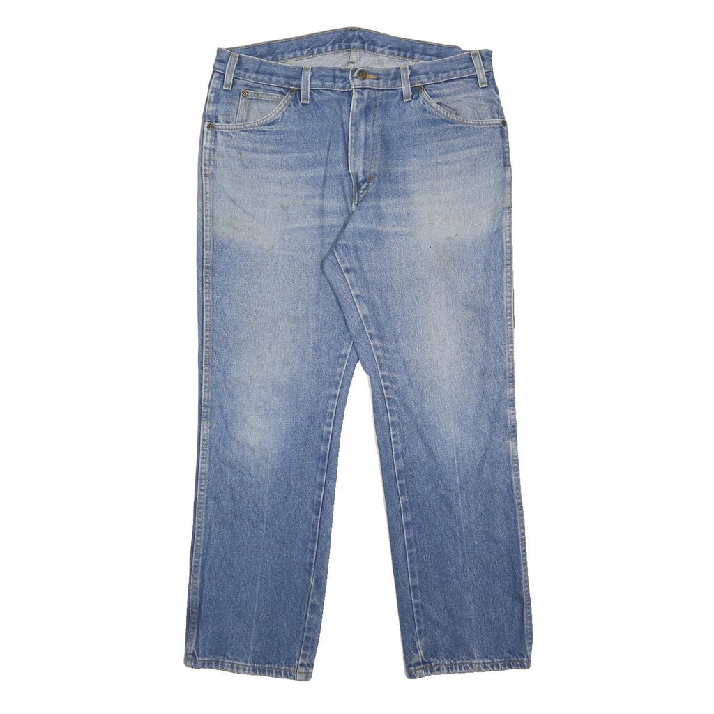 DICKIES Mens Regular Fit Blue Denim Cotton Jeans W36 L30 Classic Style Zip
