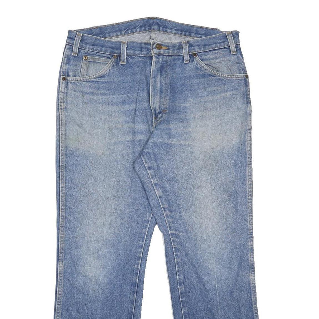 DICKIES Mens Regular Fit Blue Denim Cotton Jeans W36 L30 Classic Style Zip