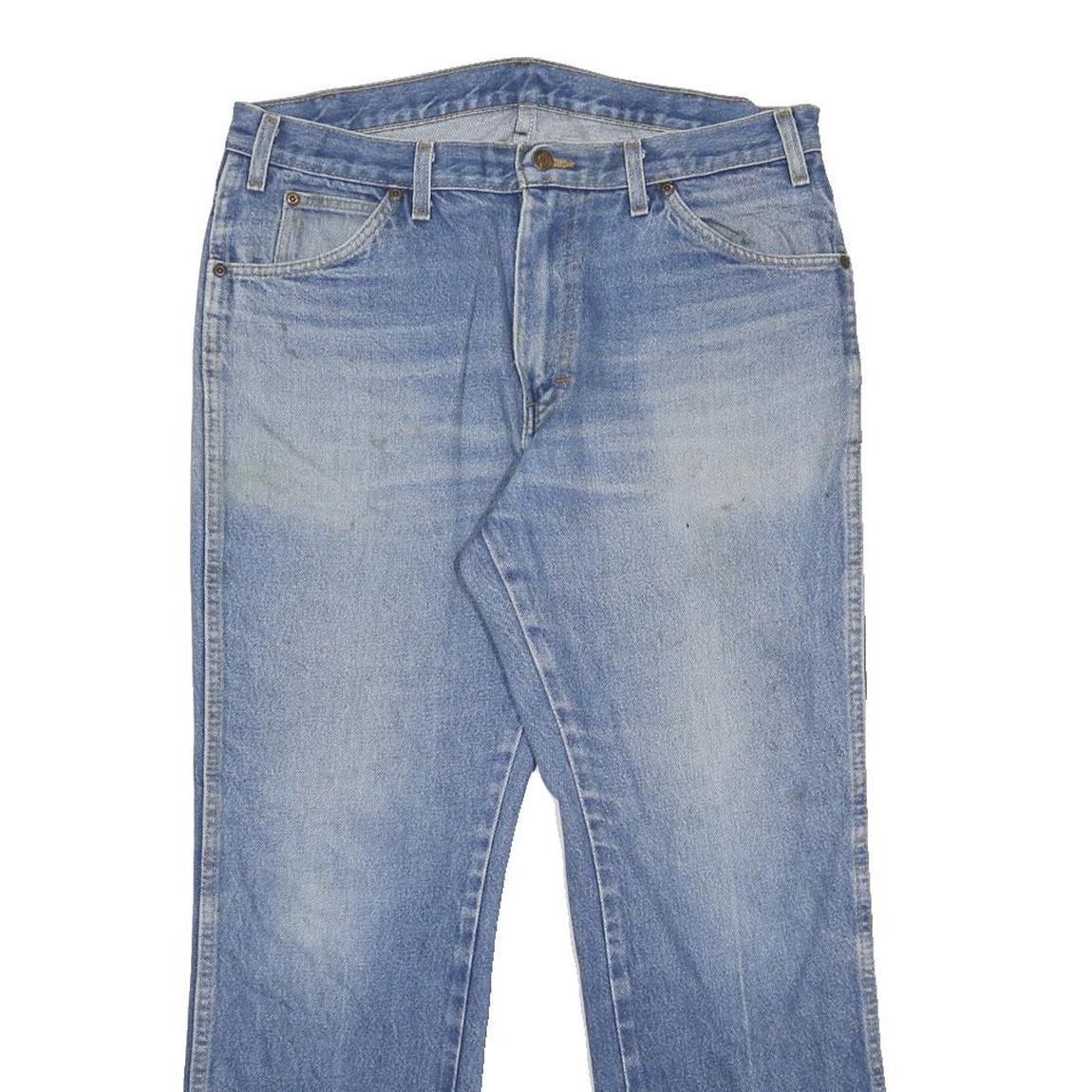 DICKIES Mens Regular Fit Blue Denim Cotton Jeans W36 L30 Classic Style Zip