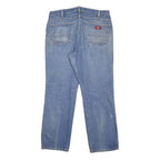 DICKIES Mens Regular Fit Blue Denim Cotton Jeans W36 L30 Classic Style Zip