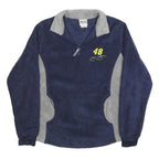 CHASE AUTHENTICS Womens Navy & Grey Sports Jumper Polyester 1/4 Zip Pullover L