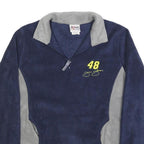CHASE AUTHENTICS Womens Navy & Grey Sports Jumper Polyester 1/4 Zip Pullover L
