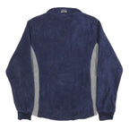 CHASE AUTHENTICS Womens Navy & Grey Sports Jumper Polyester 1/4 Zip Pullover L