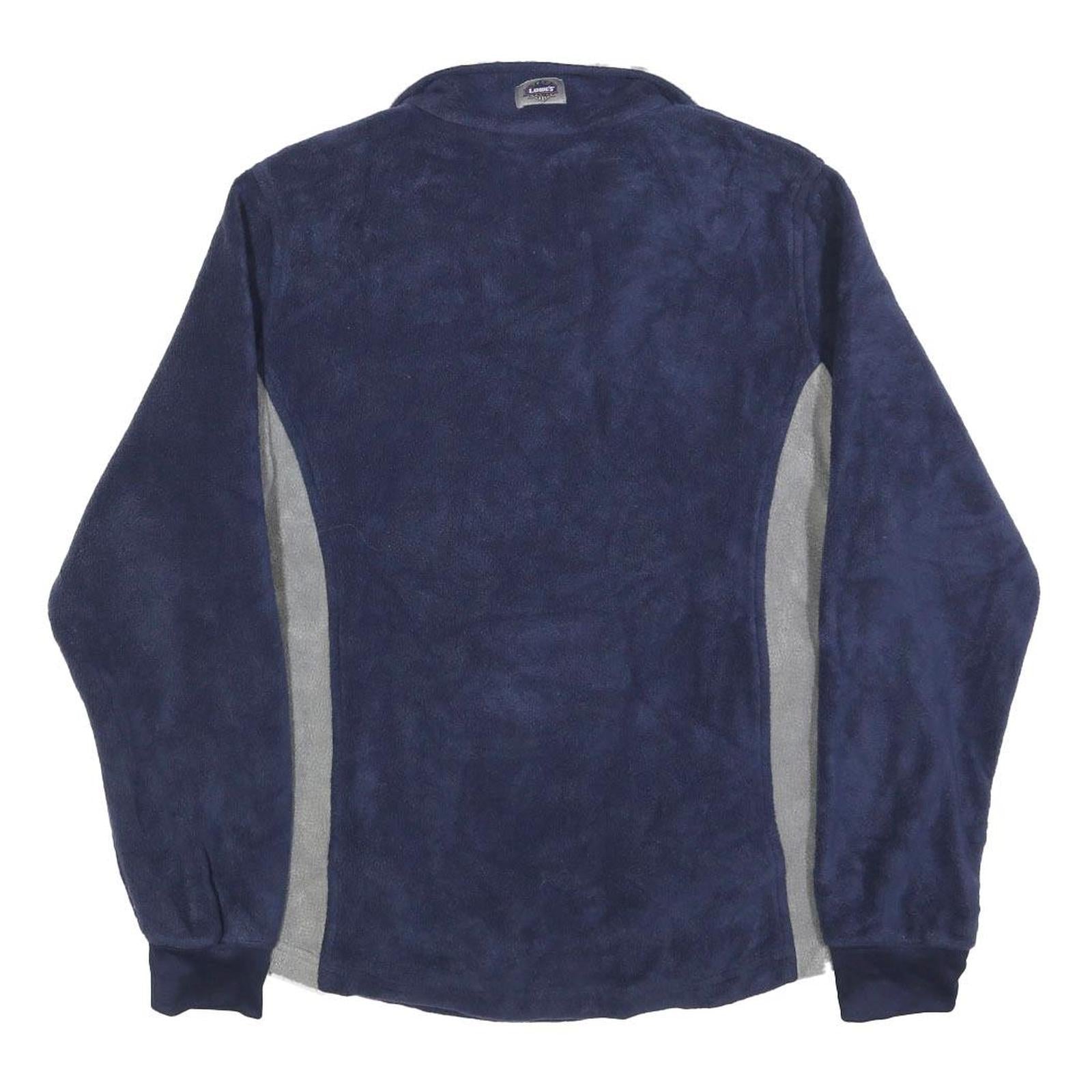 CHASE AUTHENTICS Womens Navy & Grey Sports Jumper Polyester 1/4 Zip Pullover L