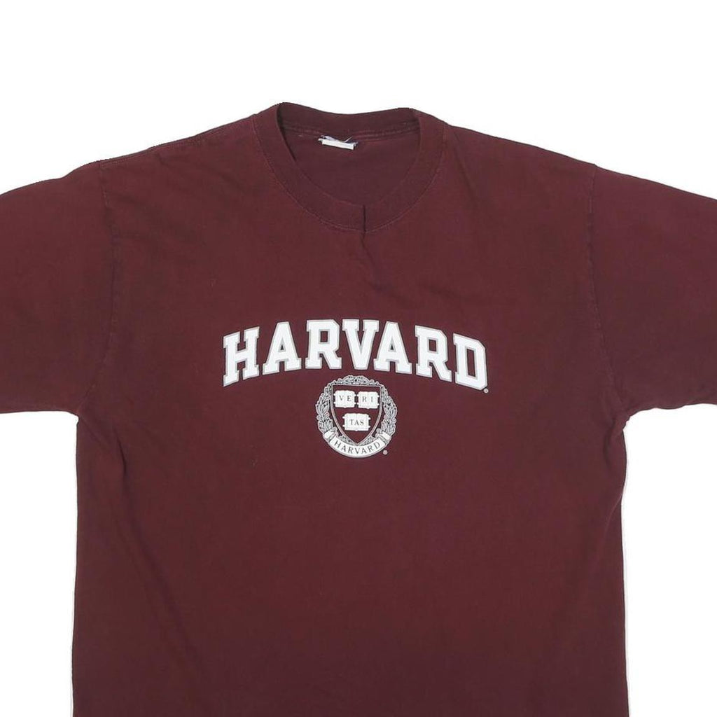CHAMPION Mens Maroon Harvard Graphic T-Shirt M Short Sleeve Crew Neck Cotton