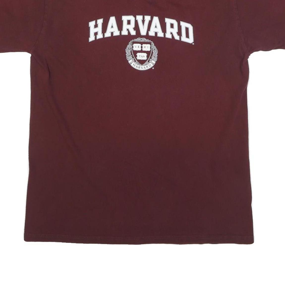 CHAMPION Mens Maroon Harvard Graphic T-Shirt M Short Sleeve Crew Neck Cotton