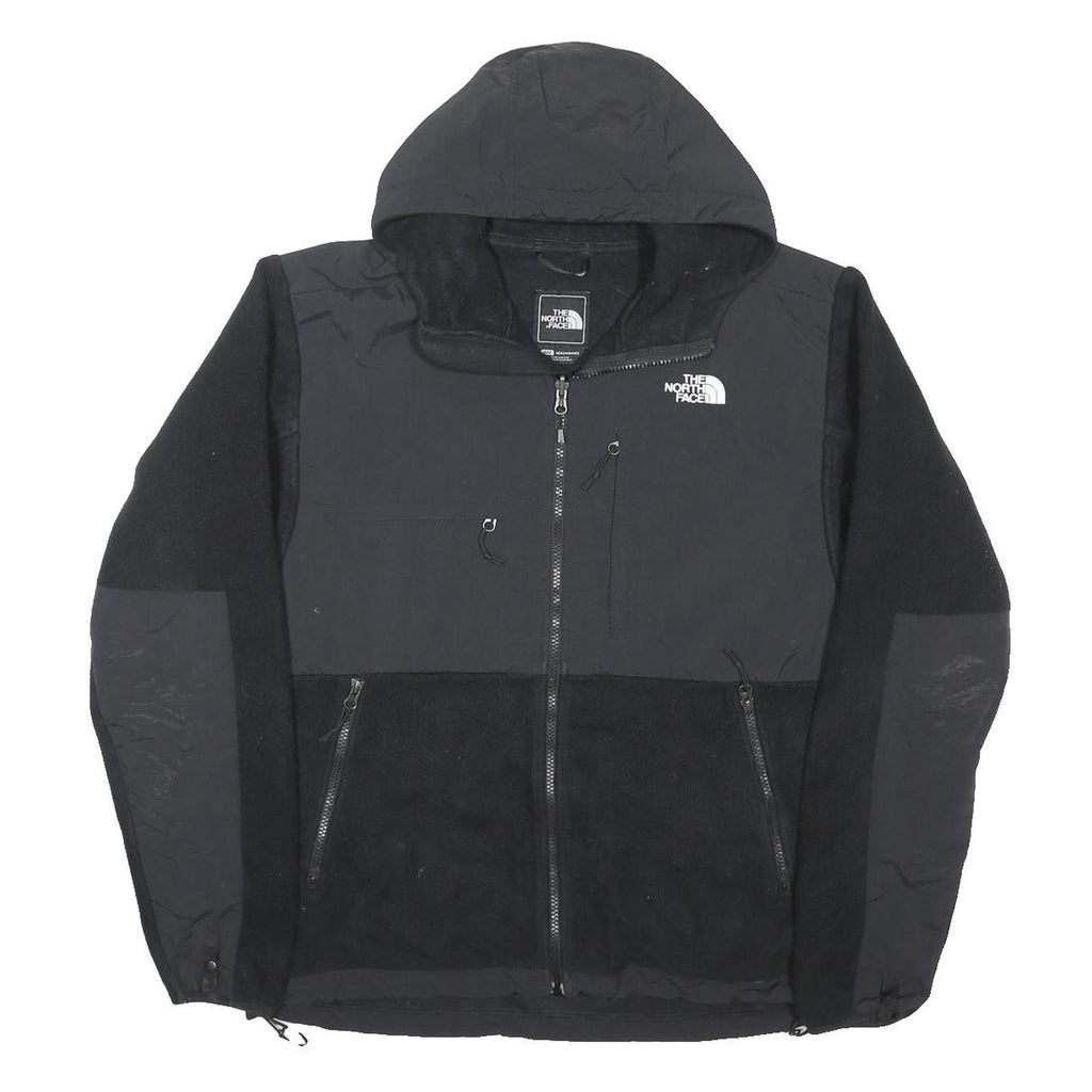 THE NORTH FACE Mens Black Outdoor Jacket M Polyester Blend Zip Hooded Plain