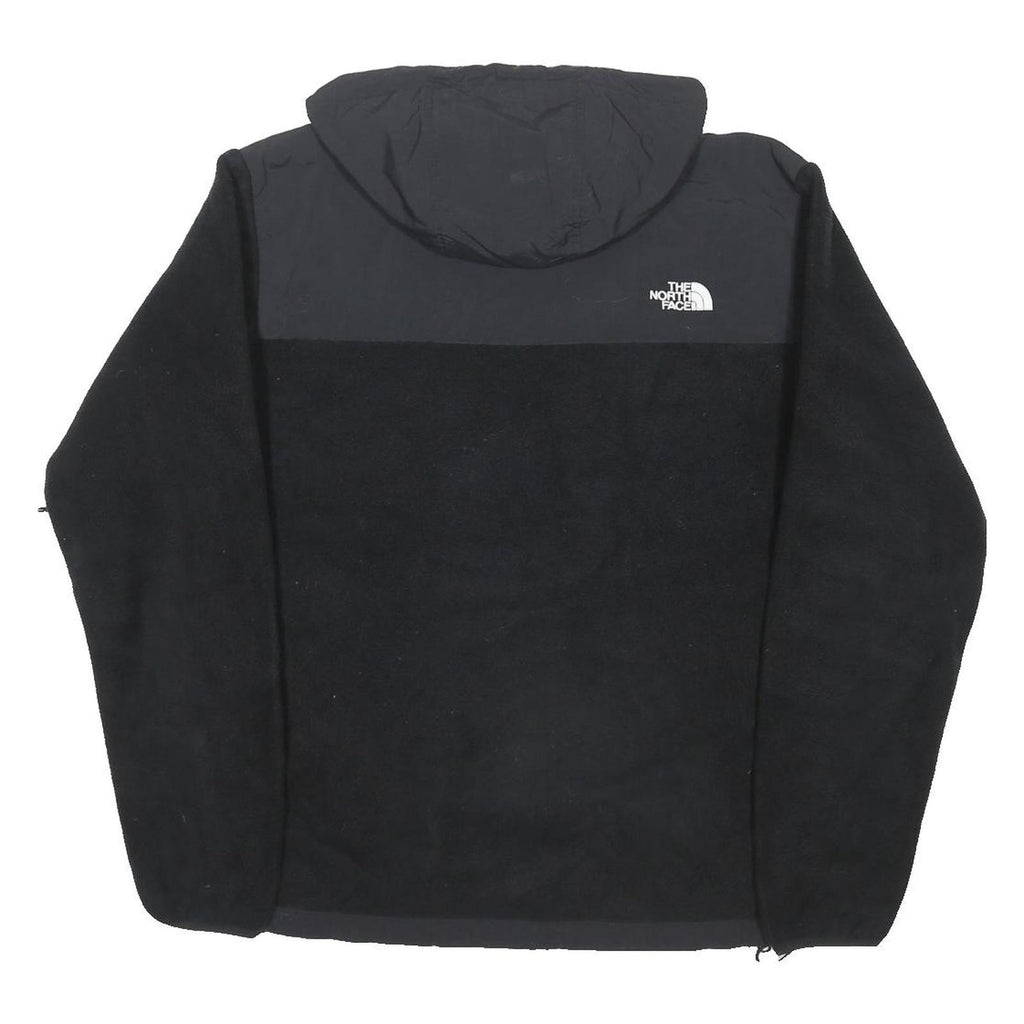 THE NORTH FACE Mens Black Outdoor Jacket M Polyester Blend Zip Hooded Plain