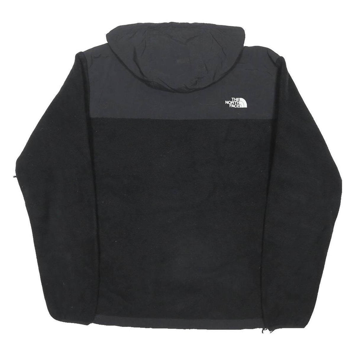 THE NORTH FACE Mens Black Outdoor Jacket M Polyester Blend Zip Hooded Plain