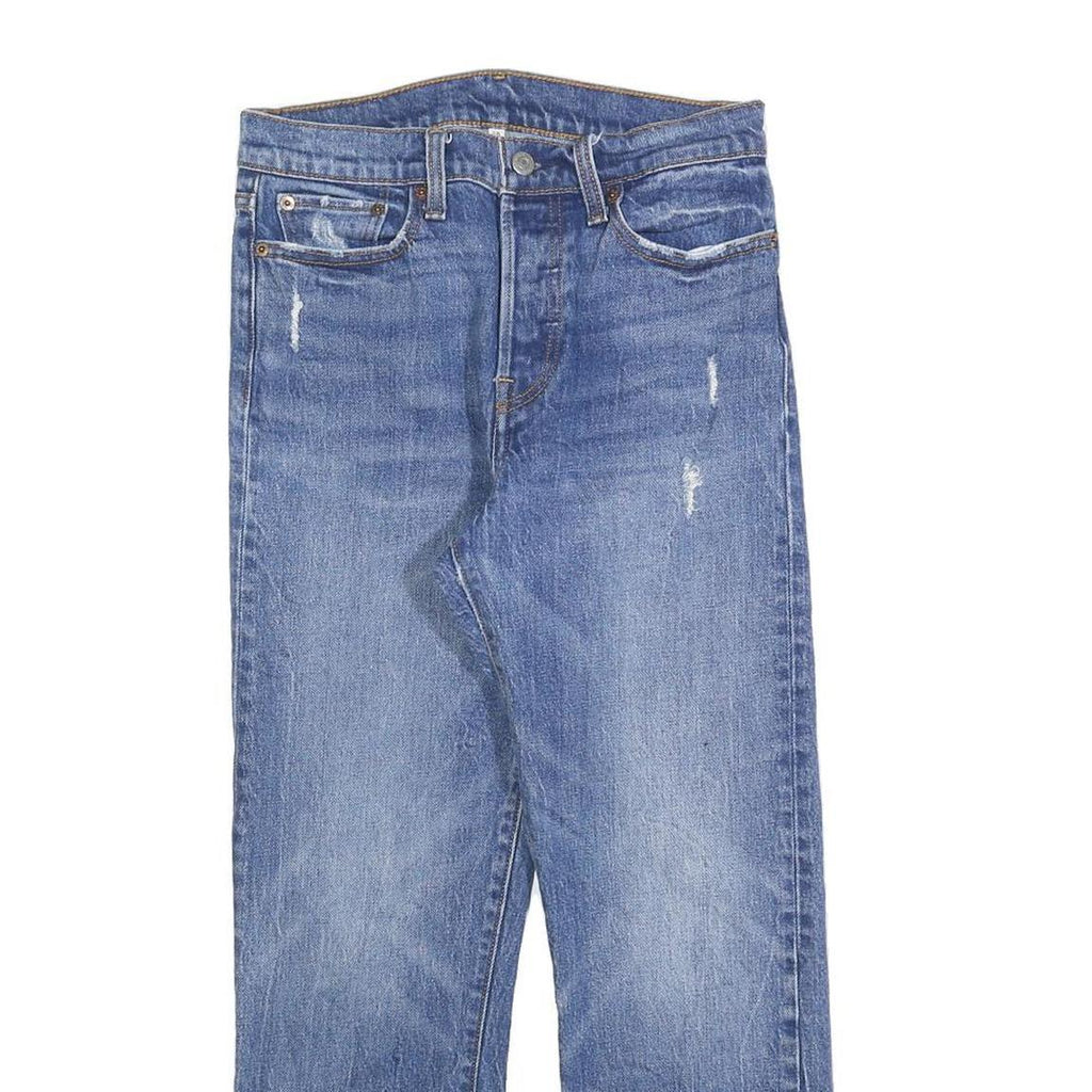 LEVI'S Womens Regular Blue Denim Jeans W28 L28 Button Cotton Blend Classic