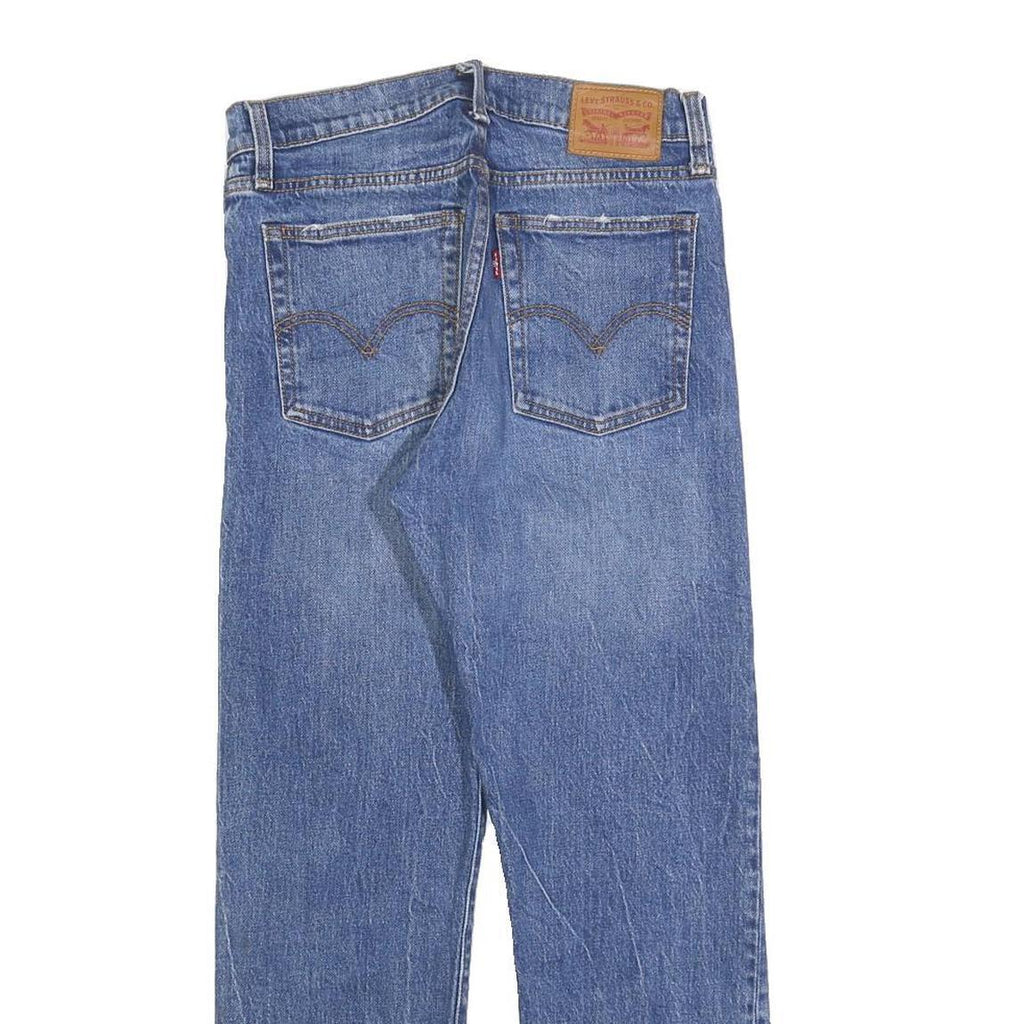LEVI'S Womens Regular Blue Denim Jeans W28 L28 Button Cotton Blend Classic