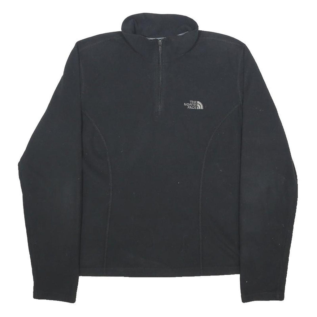 THE NORTH FACE Womens Black Fleece Pullover Plain Crew Neck Tight Knit S Outdoor