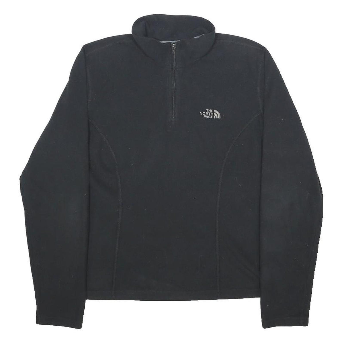 THE NORTH FACE Womens Black Fleece Pullover Plain Crew Neck Tight Knit S Outdoor