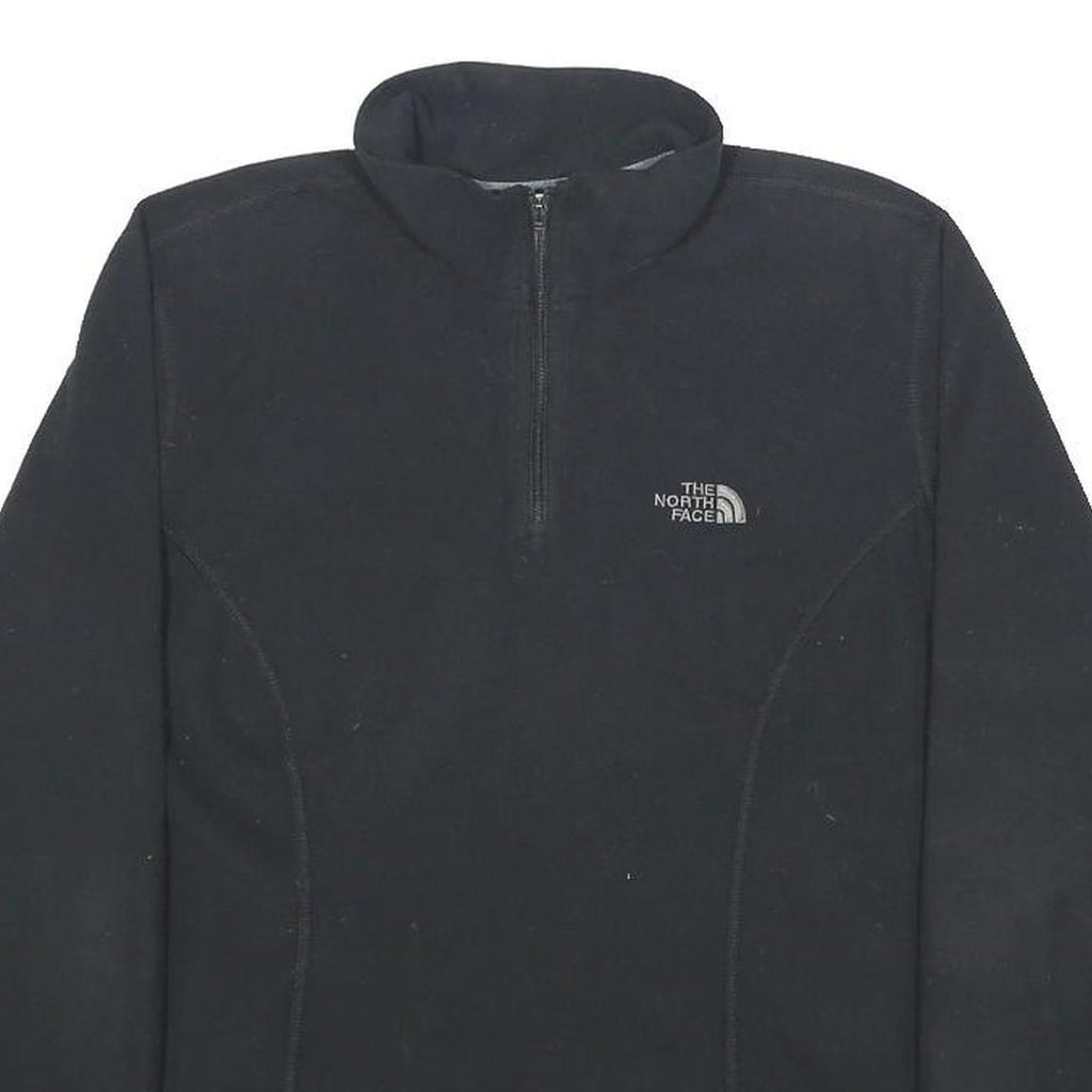 THE NORTH FACE Womens Black Fleece Pullover Plain Crew Neck Tight Knit S Outdoor