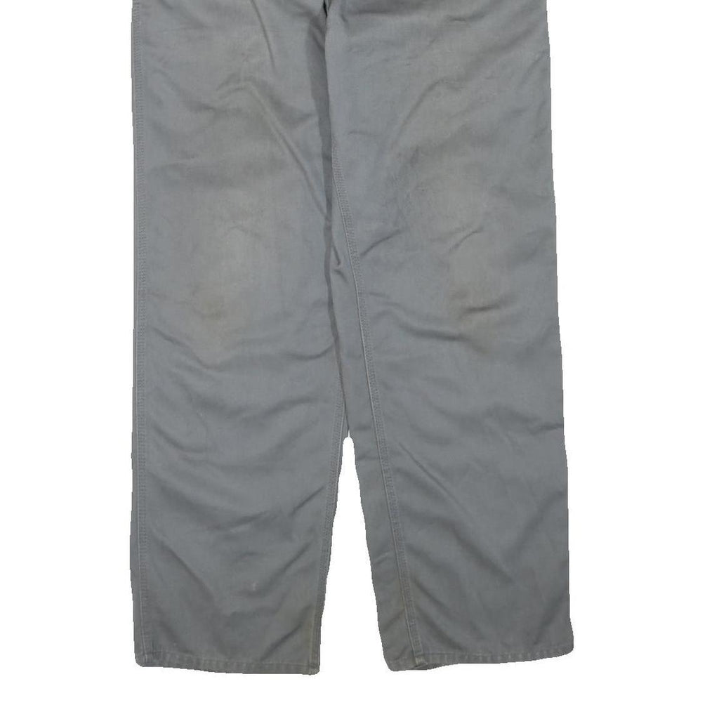 CARHARTT Mens Regular Fit Cotton Blend Grey Trousers W38 L32 Workwear Zip
