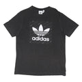 ADIDAS ORIGINALS Mens Black Logo Graphic T-Shirt M Short Sleeve Crew Neck Casual