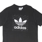 ADIDAS ORIGINALS Mens Black Logo Graphic T-Shirt M Short Sleeve Crew Neck Casual