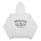 Womens Grey Bricklayers Union Local #28 Hooded Pullover XL Cotton Blend Casual