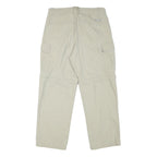 COLUMBIA Mens Cotton Blend Relaxed Cargo Trousers Beige W32 L27 Outdoor Utility