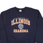 CHAMPION University Of Illinois Grandma Womens Sweatshirt Blue USA L