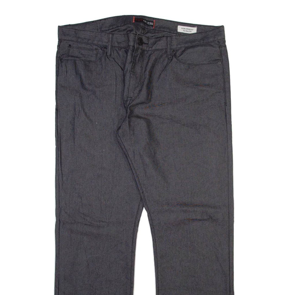 GUESS Mens Trousers Grey Regular Straight W38 L32