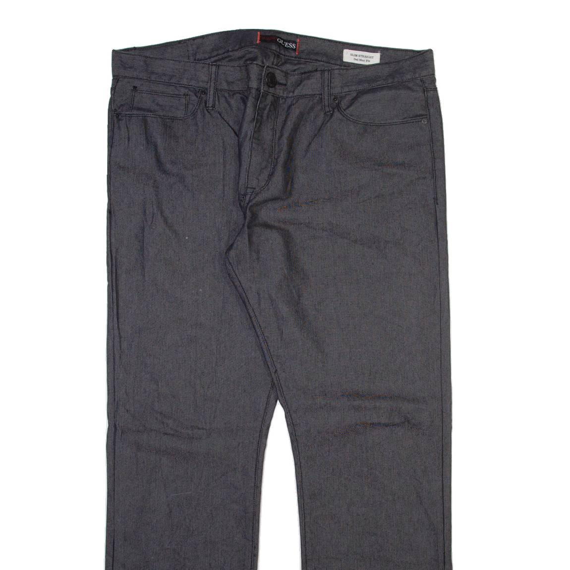 GUESS Mens Trousers Grey Regular Straight W38 L32