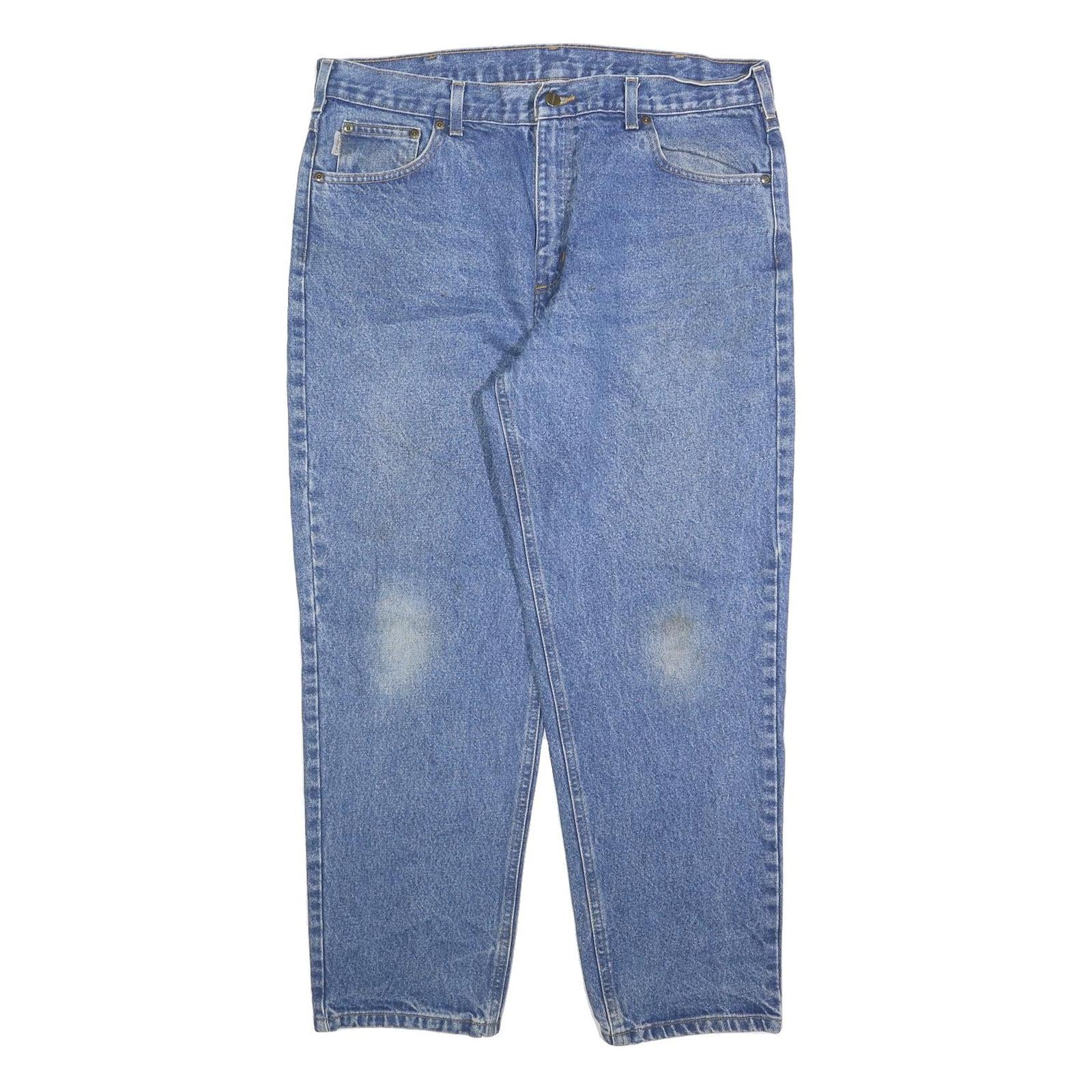 CARHARTT Mens Jeans Blue Relaxed Straight Denim Medium W38 L30 Workwear