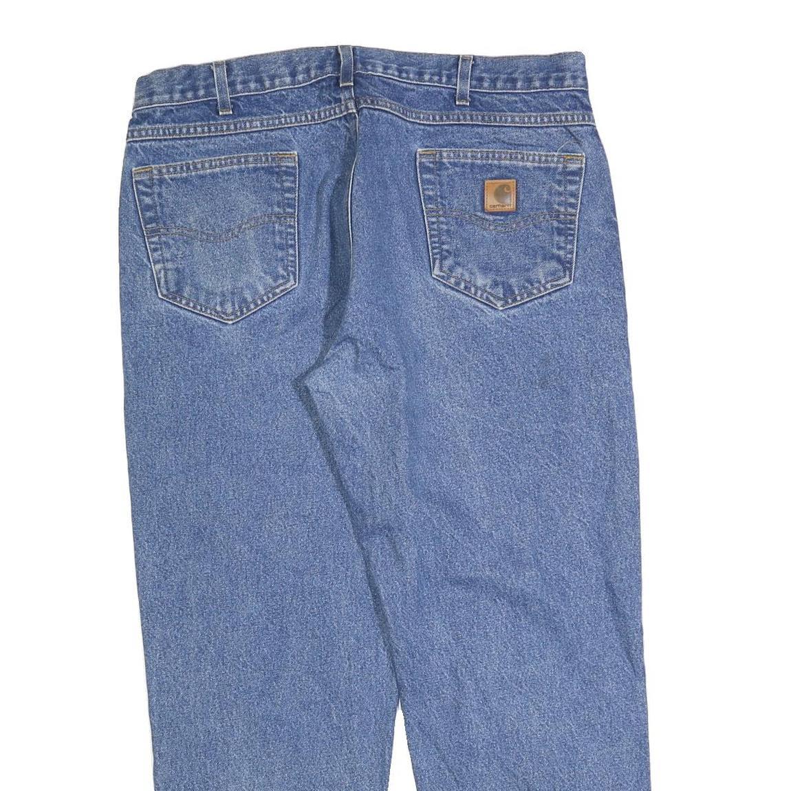 CARHARTT Mens Jeans Blue Relaxed Straight Denim Medium W38 L30 Workwear