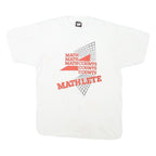 THE BEST Mens White Graphic T-Shirt L Short Sleeve Crew Neck Math Counts