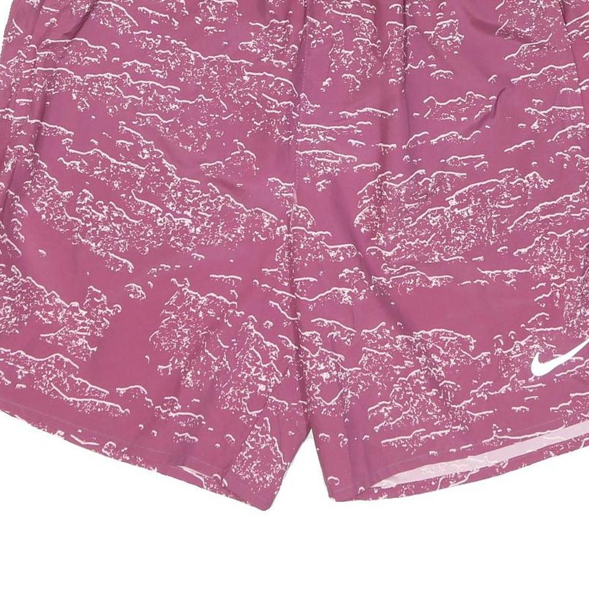 NIKE Mens Pink & White Printed Sports Casual Shorts M W30 Lightweight