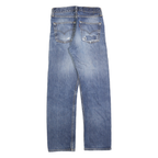 LEVI'S Mens Regular Fit Blue Denim Jeans W26 L28 Distressed Button Closure