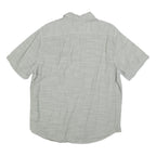 WOOLRICH Mens Grey Cotton Blend Short Sleeve Shirt L Casual Lightweight