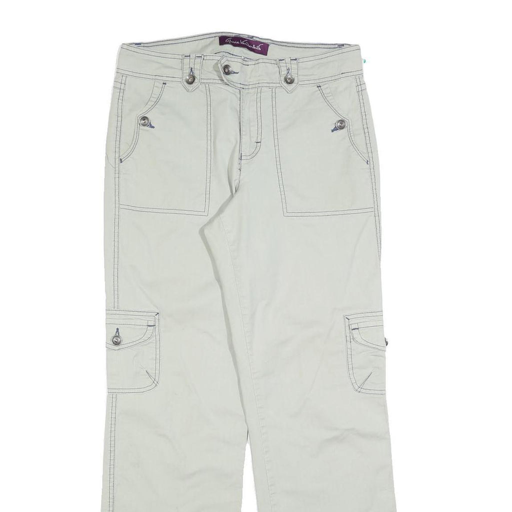 GLORIA VANDERBLIT Womens Cotton Blend Relaxed Casual Cargo Trousers W32 L32