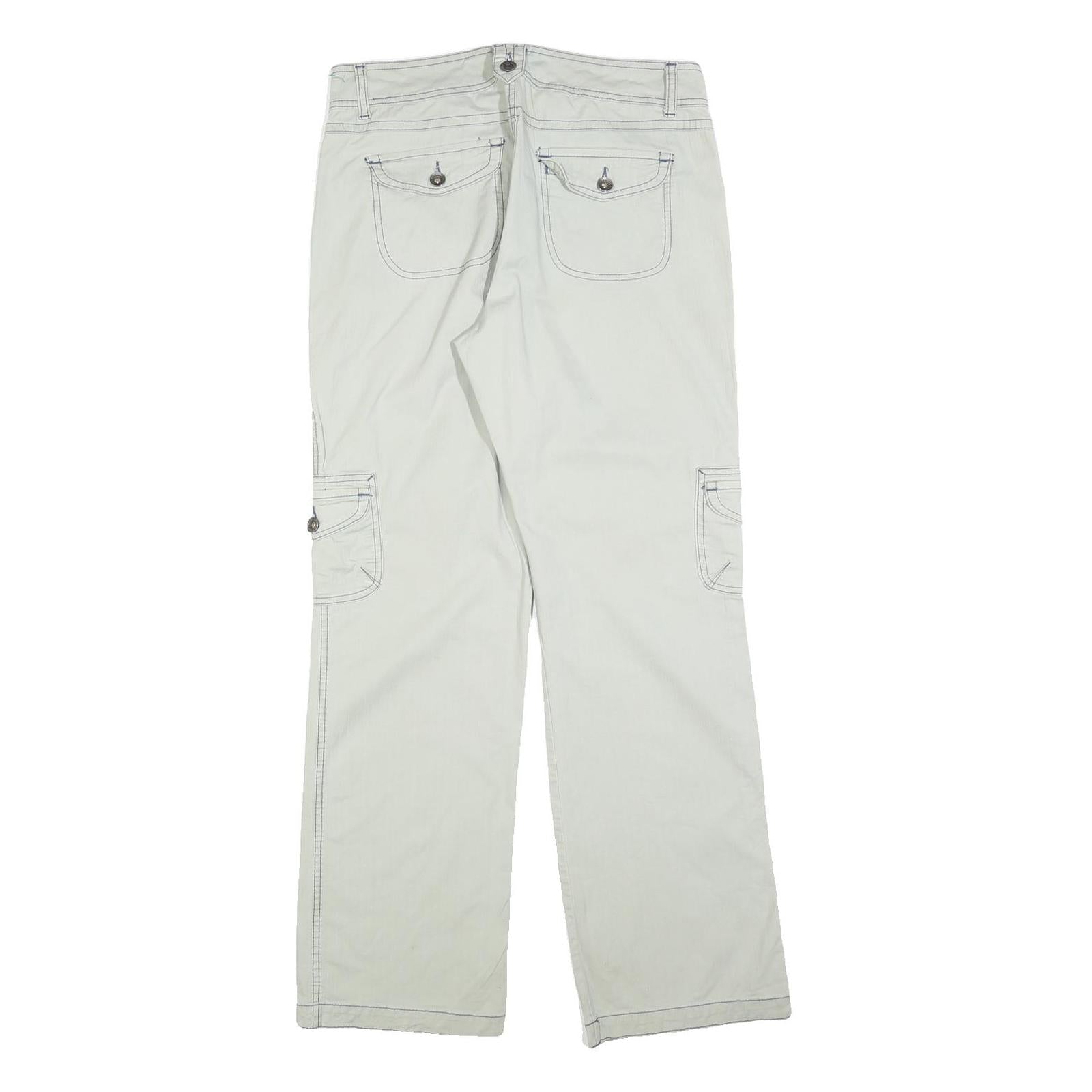 GLORIA VANDERBLIT Womens Cotton Blend Relaxed Casual Cargo Trousers W32 L32