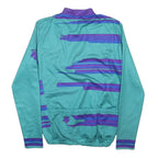 DESCENTE Mens Blue & Purple Graphic Long Sleeve 1/4 Zip T-Shirt L Polyester
