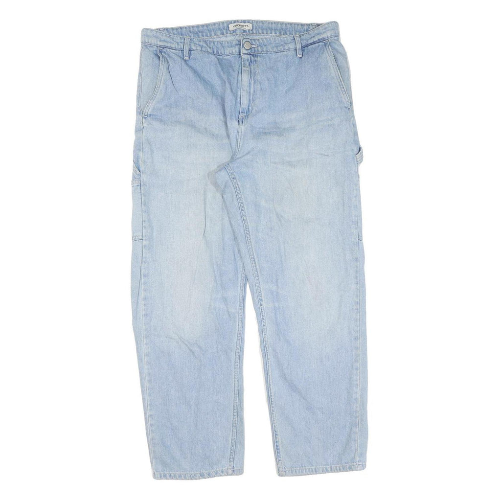CARHARTT Womens Jeans Light Blue Relaxed Straight Denim W32 L28 Casual Workwear