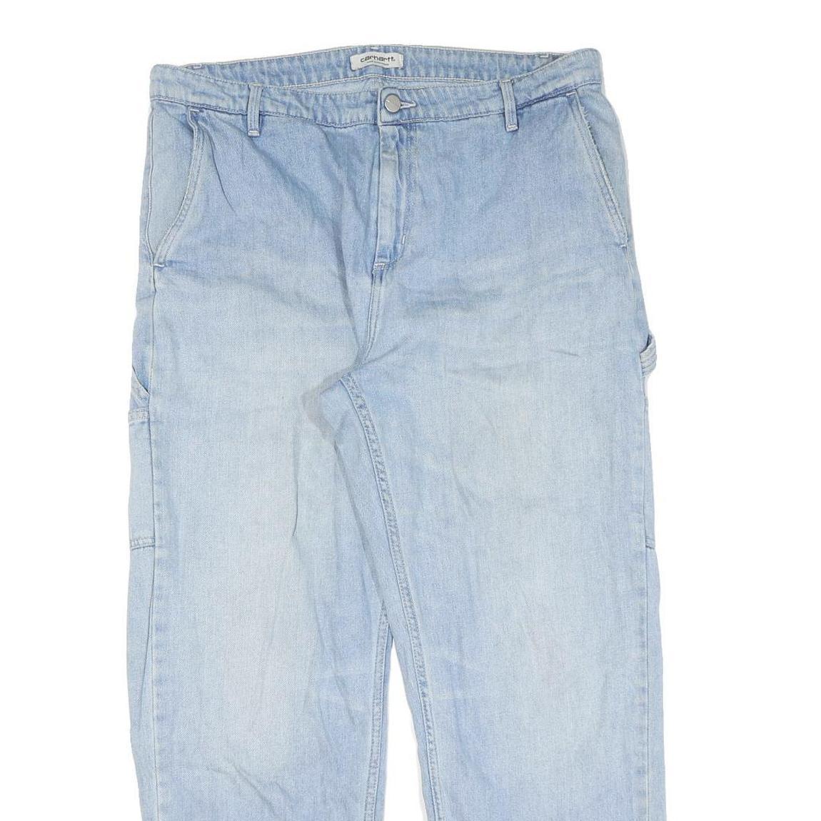 CARHARTT Womens Jeans Light Blue Relaxed Straight Denim W32 L28 Casual Workwear