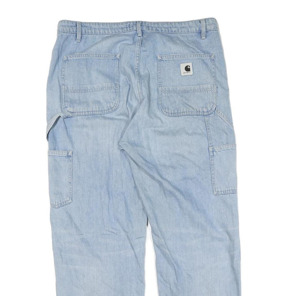 CARHARTT Womens Jeans Light Blue Relaxed Straight Denim W32 L28 Casual Workwear
