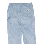CARHARTT Womens Jeans Light Blue Relaxed Straight Denim W32 L28 Casual Workwear