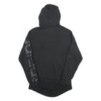 ADIDAS Womens Black Full Zip Hoodie UK 10 Logo Sleeve Print Casual
