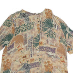 ACKERMANN Womens Beige Printed Shirt 3/4 Sleeve Round Neck L Lightweight