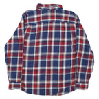 FADED GLORY Mens Blue & Red Check Cotton Shirt XL Casual Long Sleeve Button