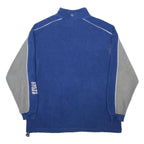 NFL Mens Blue & Grey Colourblock Pullover Jumper 1/4 Zip Stand-Up Collar XL