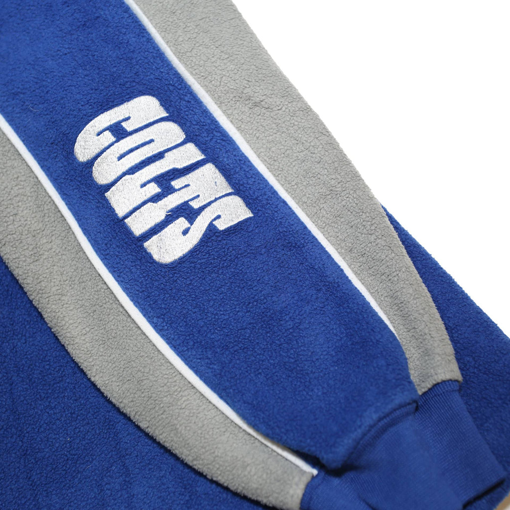 NFL Mens Blue & Grey Colourblock Pullover Jumper 1/4 Zip Stand-Up Collar XL