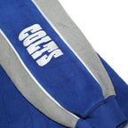 NFL Mens Blue & Grey Colourblock Pullover Jumper 1/4 Zip Stand-Up Collar XL